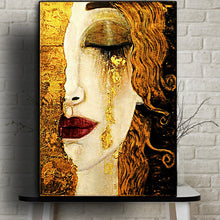 Load image into Gallery viewer, Gustav Klimt Abstract Tear Canvas Painting