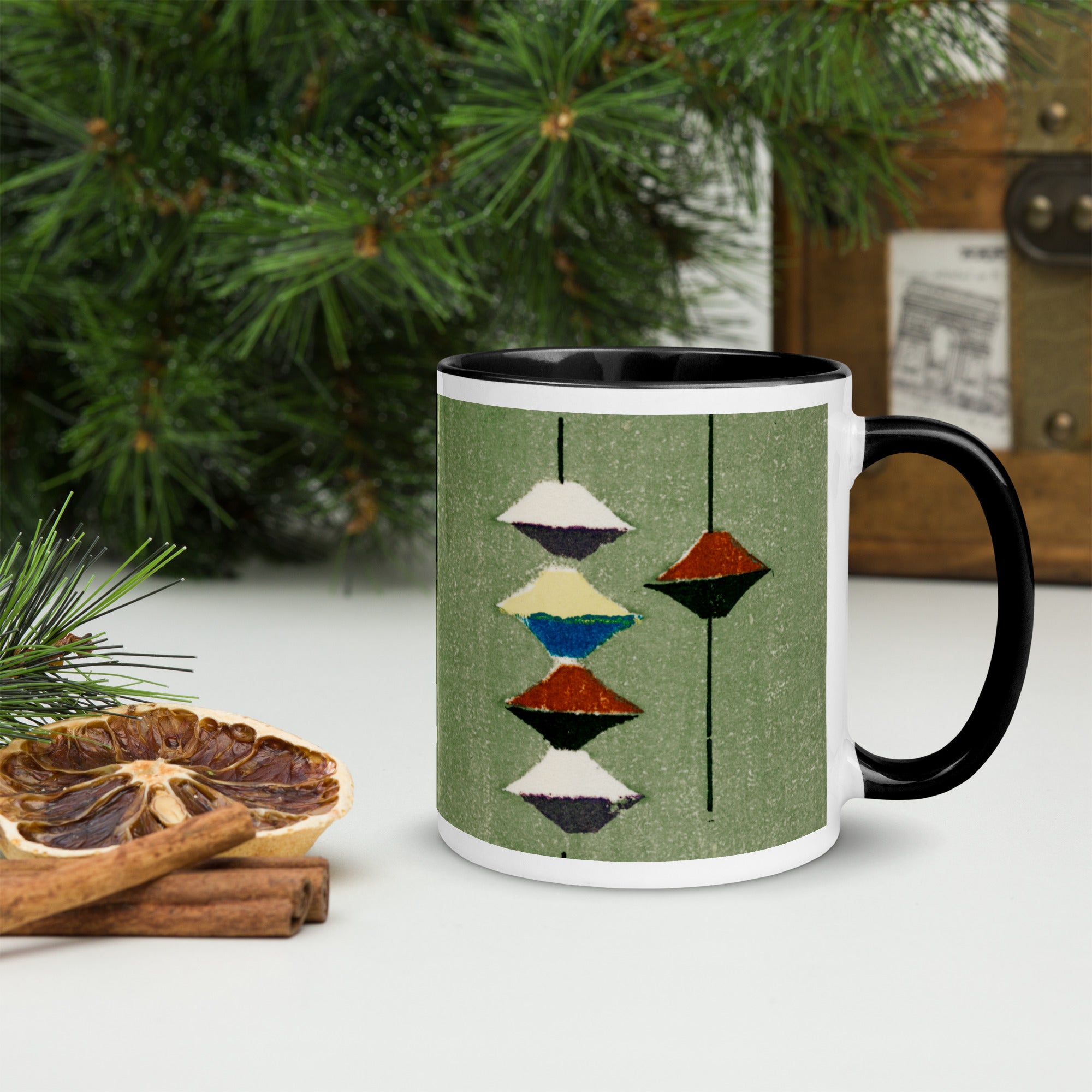 Mug with Furuya Korin Design (Green)