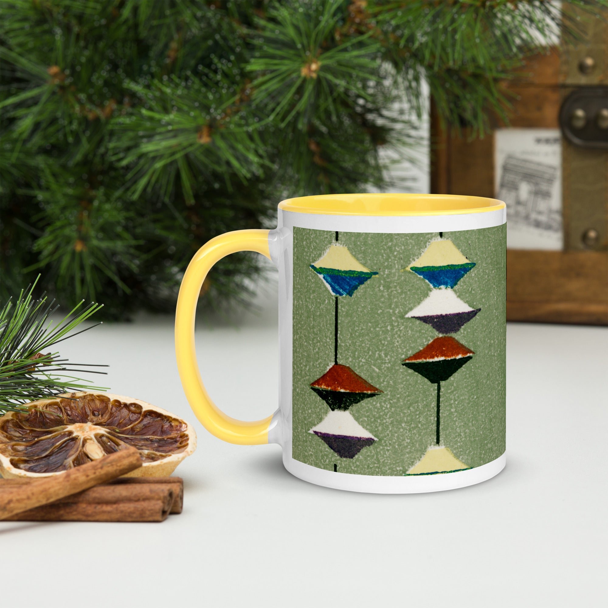 Mug with Furuya Korin Design (Green)